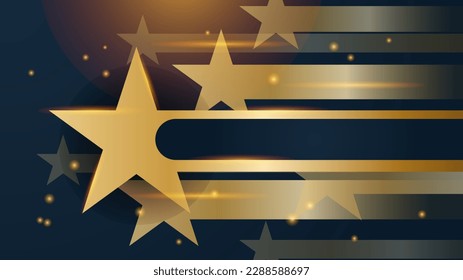 Abstract black and gold shapes background
