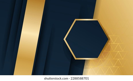 Abstract black and gold shapes background