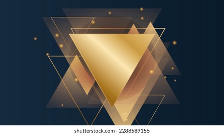 Abstract black and gold shapes background
