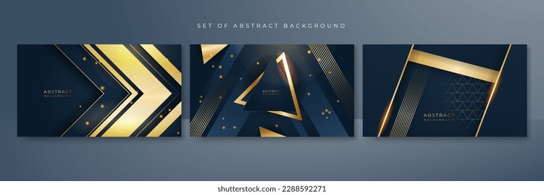 Abstract black and gold shapes background