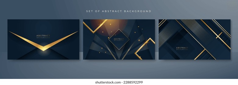Abstract black and gold shapes background