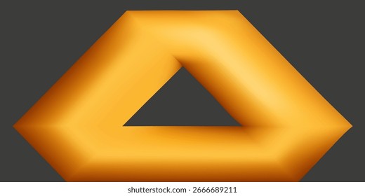 Abstract black and gold triangle frame template with light effect