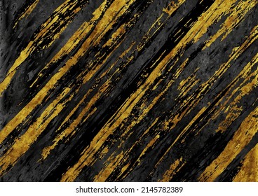 Abstract black golden grunge marble stone texture background. Vector design