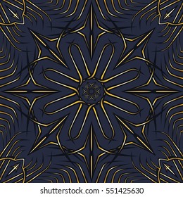 abstract black and golden modern shape pattern