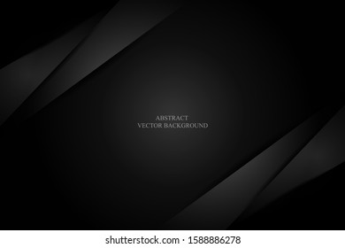 abstract black gradient background, blank space for text and message .