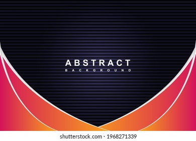 Abstract black and gradient background with diagonal waves lines