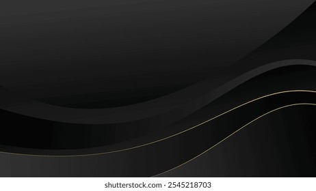 Abstrato Preto Gradiente Fundo Onda Futurista Estilo Elegante