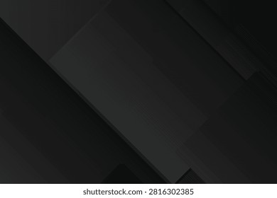 Abstract black gradient geometric shapes on dark background