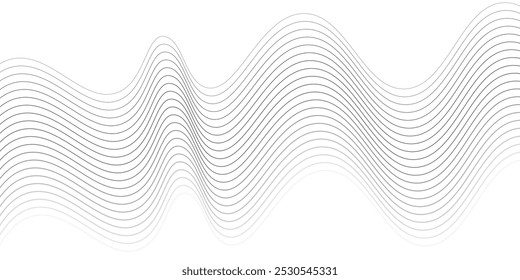 Abstract black gradient stripe line on white background, Vector illustration.