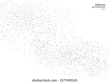 Abstract black grainy texture isolated on white background. Explosion of particles. Grunge elements with grain and noise. Vector illustration