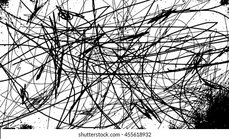 Abstract black graphic doodle. Artistic drawing.