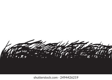 abstract black grass foreground silhouette