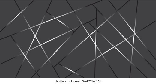 Fundo preto e cinza abstrato com raios de interseção caótica