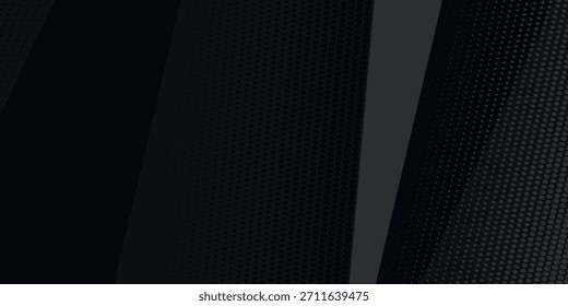 Abstract black and gray background with modern halftone dots decoration. Minimalist background concept for covers, brochures, certificates and presentations. EPS. 3