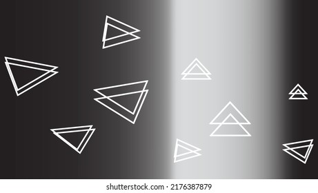 Abstract black and gray background with triangle icon.