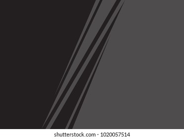 Abstract black gray blank design modern futuristic background vector illustration.