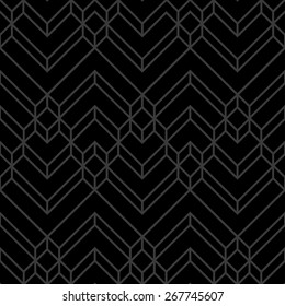 Abstract Black & Gray Dark Chevron Geometric Pattern