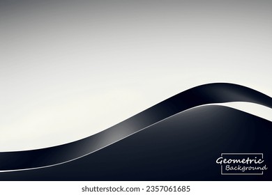 Abstract black and gray geometric background. Dynamic shapes composition. Vector illustration.