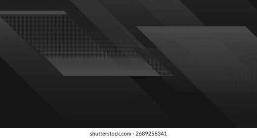Fondo geométrico negro y gris Abstractas con Formas degradadas modernas. Diseño de moda creativo moderno en Ilustración vectorial