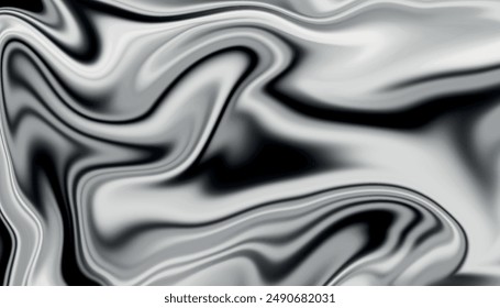 Abstract black, gray marble background. Fancy liquify. Black marble pattern texture abstract background, Silver liquid texture. Silver metallic surface.