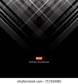 Abstract black and gray technology design. Vector corporate geometric lines background with copy space, Vector illustration