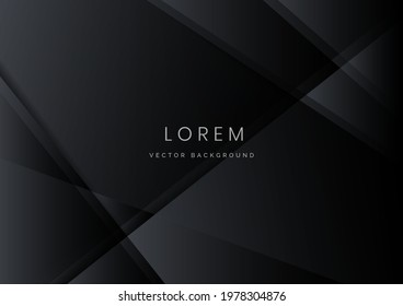 Abstract black and gray triangle overlapping layer background. Modern style. You can use for ad, poster, template, business presentation. Vector illustration