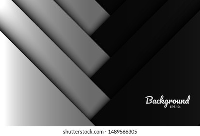 Abstract black and gray vector background image, creative design idea Modern geometric For invitation cards Or online