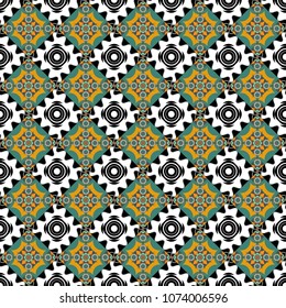 Abstract black, gray and white image with a squares. Vector illustration. Digital art abstract seamless pattern.