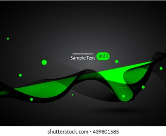 Abstract black green background