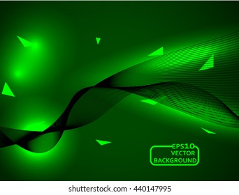 Abstract black green background