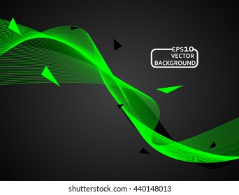 Abstract black green background