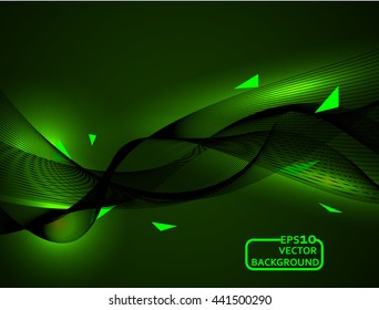 Abstract black green background
