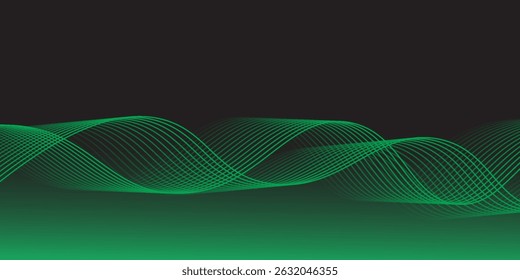 Abstract Black and Green Background with Blend. vector