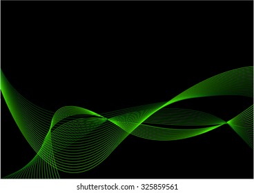 Abstract Black and Green Background with Blend