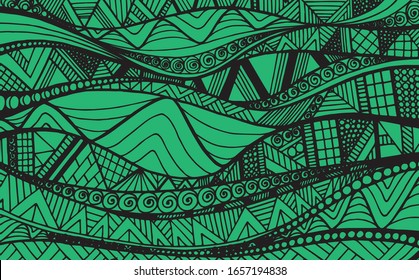 Antecedentes creativos en negro y verde abstracto. Ilustración vectorial creativa gráfica.