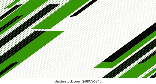 Geométrica diagonal Abstractas negra y verde sobre fondo blanco. Estilo moderno.