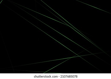 Abstraktes Schwarz mit grünen Linien, dreieckiger Hintergrund, modernes Design. Vektorgrafik EPS10.