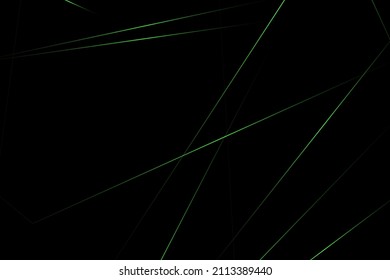 Abstract black with green lines, triangles background modern design. Vector illustration EPS 10.