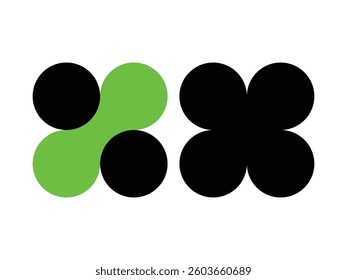 abstract black and green metaball vector design 