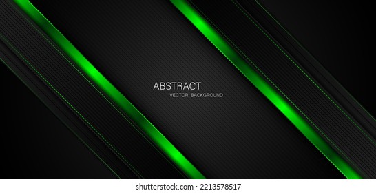 Abstract black and green stripes and free space for design. modern technology innovation concept background	