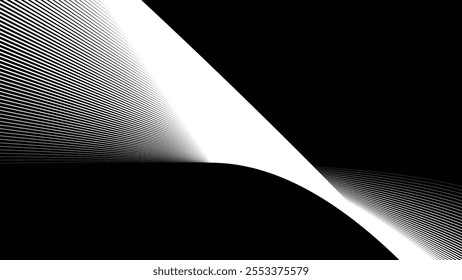 Fundo cinza preto abstrato com listras linha de curva para fundo ou apresentação