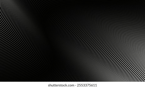 Abstract black grey background with stripes curve line for backdrop or presentation