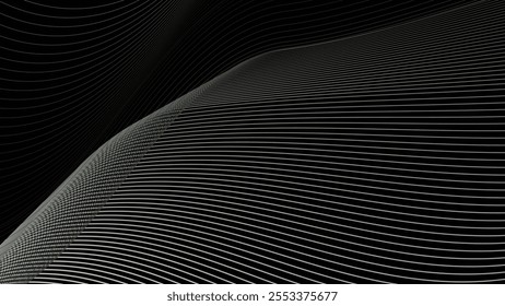 Abstract black grey background with stripes curve line for backdrop or presentation