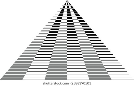 abstract black grey big to small triangle line pattern suitable for background.