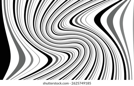 abstract black grey big small twist line pattern.