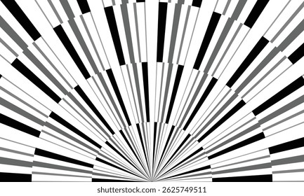 abstract black grey big small irregular sunburst line pattern.