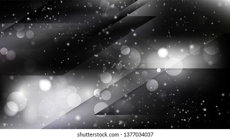 Abstract Black and Grey Blurry Lights Background Design