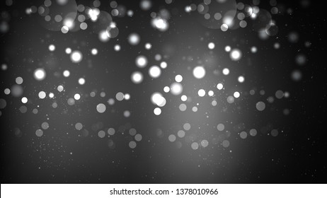 Abstract Black and Grey Bokeh Background