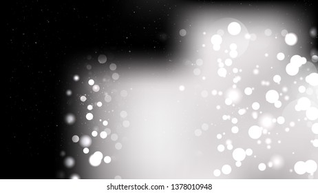 Abstract Black and Grey Bokeh Lights Background Vector Graphic