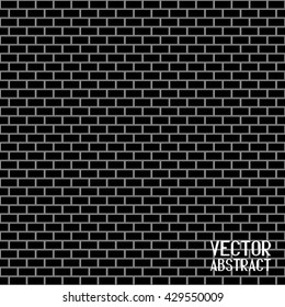Abstract Black and Grey Brick Wall. Building Business. Vector Illustration